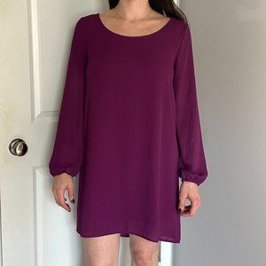 Fall Shift Dress Fall Wedding Guest Dress Long Sleeve Special Occasion Dress